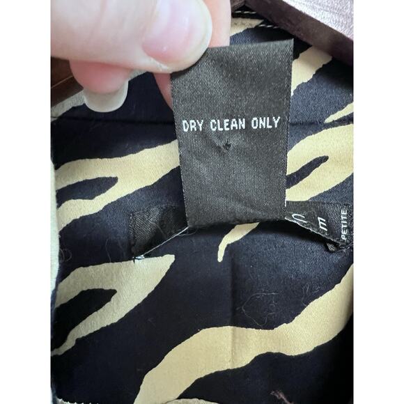 Y2K Womens Blazer Jacket Sz 6 P Animal Tiger Print Belted Whimsigoth Grunge - Picture 7 of 10